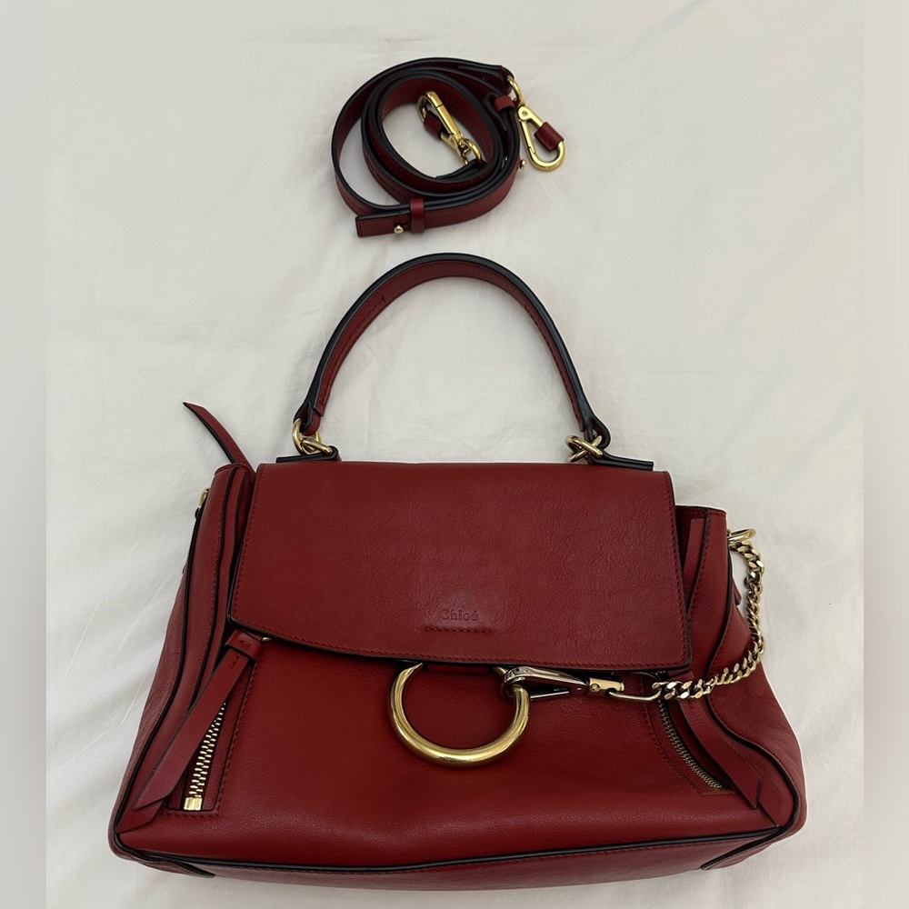 CHLOE Faye Day Leather/Suede Shoulder Bag $1,850